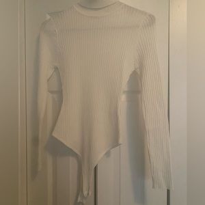 White long sleeve turtleneck